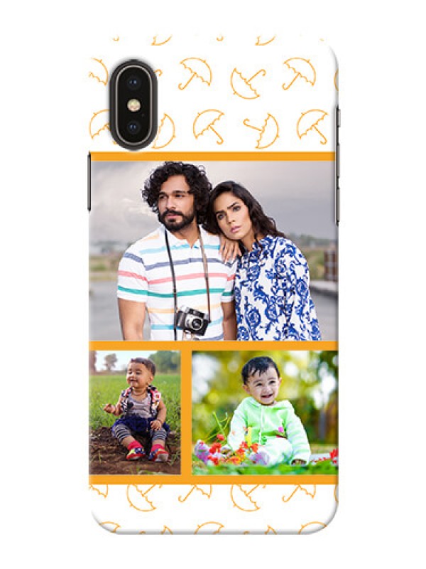 Custom iPhone X Personalised Phone Cases: Yellow Pattern Design