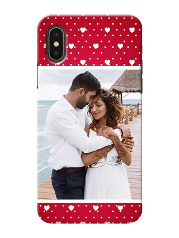 Custom iPhone X custom back covers: Hearts Mobile Case Design