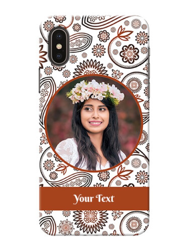Custom iPhone X phone cases online: Abstract Floral Design 