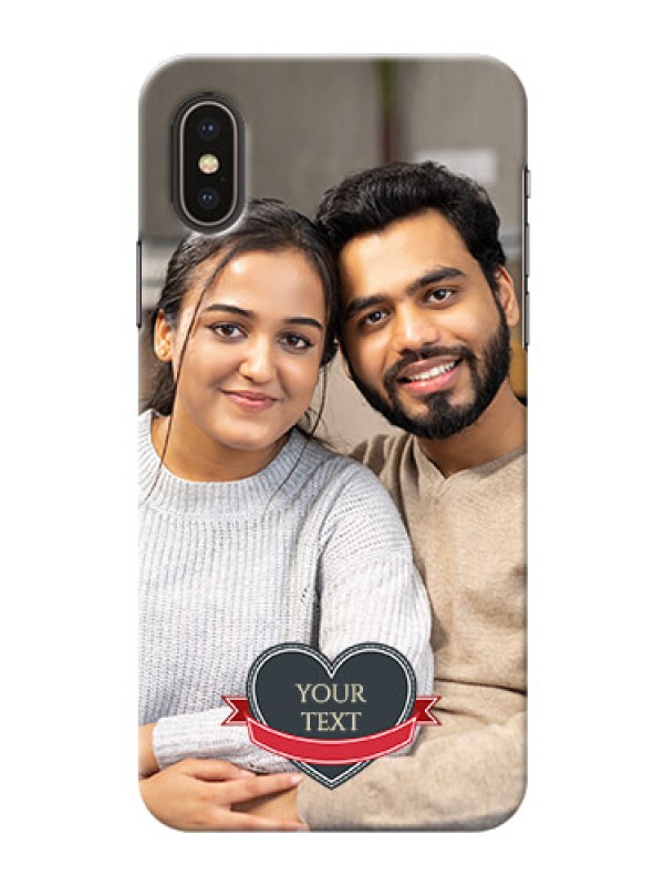 Custom iPhone X mobile back covers online: Just Married Couple Design