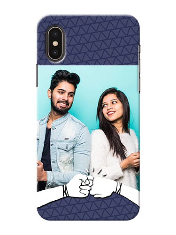 Custom iPhone X Mobile Covers Online with Best Friends Design  