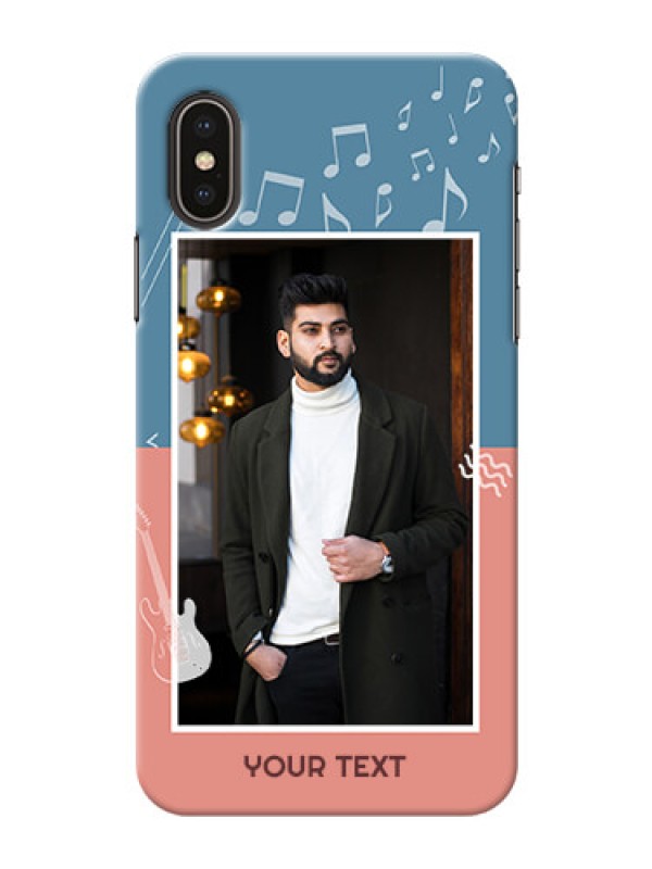 Custom iPhone X Phone Back Covers with Color Musical Note Design