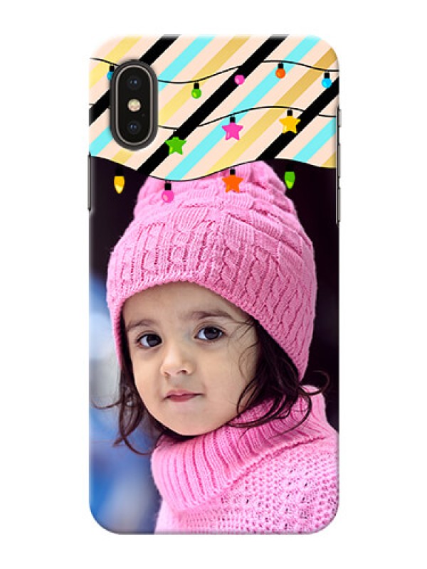 Custom iPhone X Personalized Mobile Covers: Lights Hanging Design