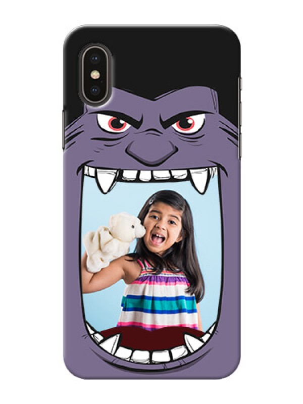 Custom iPhone X Personalised Phone Covers: Angry Monster Design