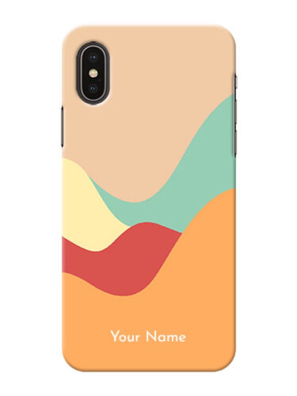 Custom iPhone X Custom Mobile Case with Ocean Waves Multi-colour Design