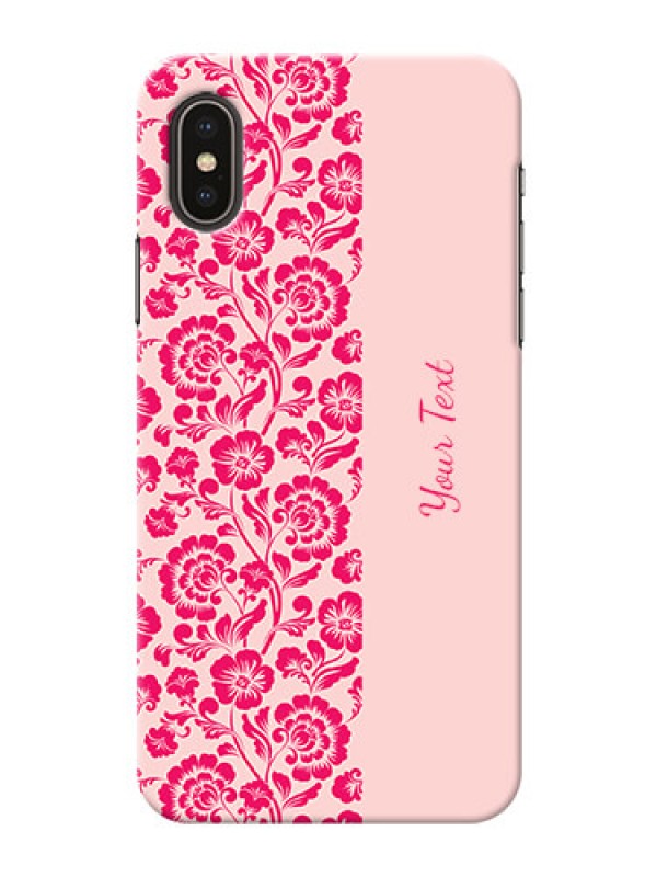 Custom iPhone X Phone Back Covers: Attractive Floral Pattern Design