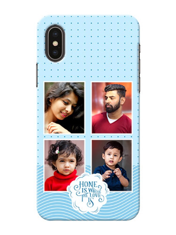 Custom iPhone X Custom Phone Covers: Cute love quote with 4 pic upload Design