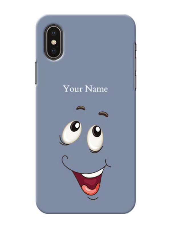 Custom iPhone X Phone Back Covers: Laughing Cartoon Face Design