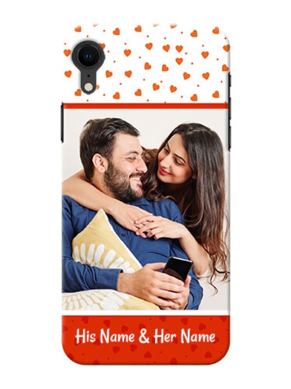 Custom Apple Iphone XR Phone Back Covers: Orange Love Symbol Design