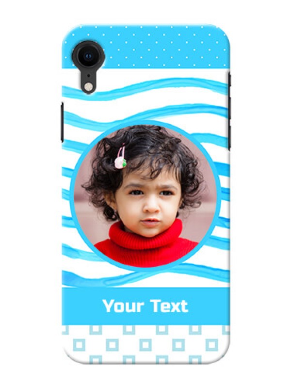 Custom Apple Iphone XR phone back covers: Simple Blue Case Design