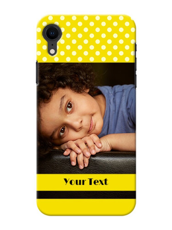 Custom Apple Iphone XR Custom Mobile Covers: Bright Yellow Case Design