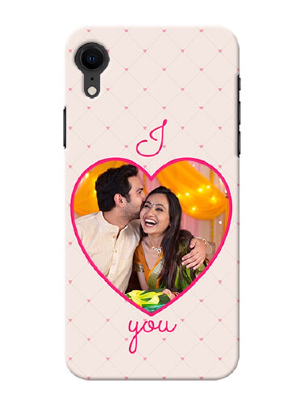 Custom Apple Iphone XR Personalized Mobile Covers: Heart Shape Design