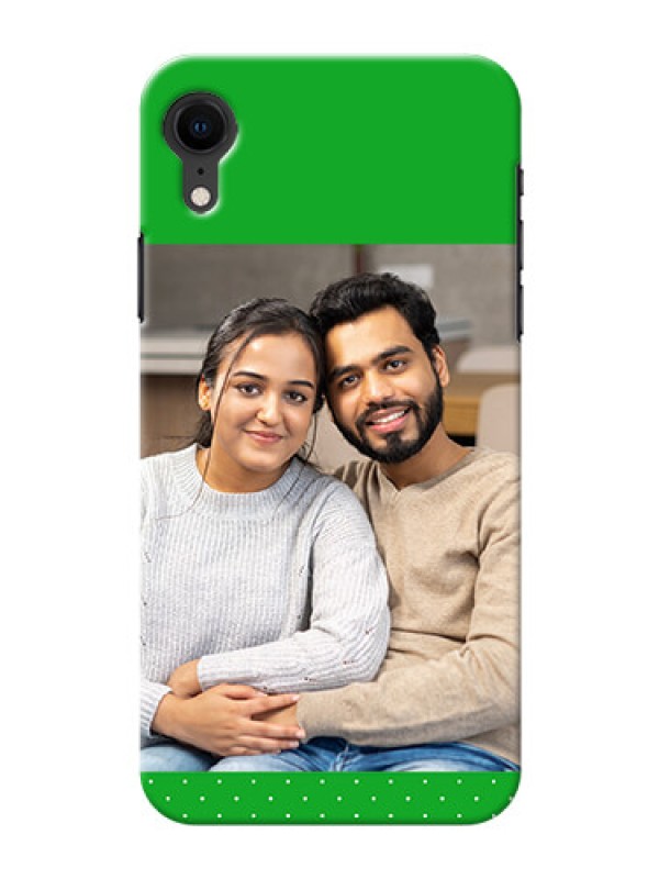 Custom Apple Iphone XR Personalised mobile covers: Green Pattern Design