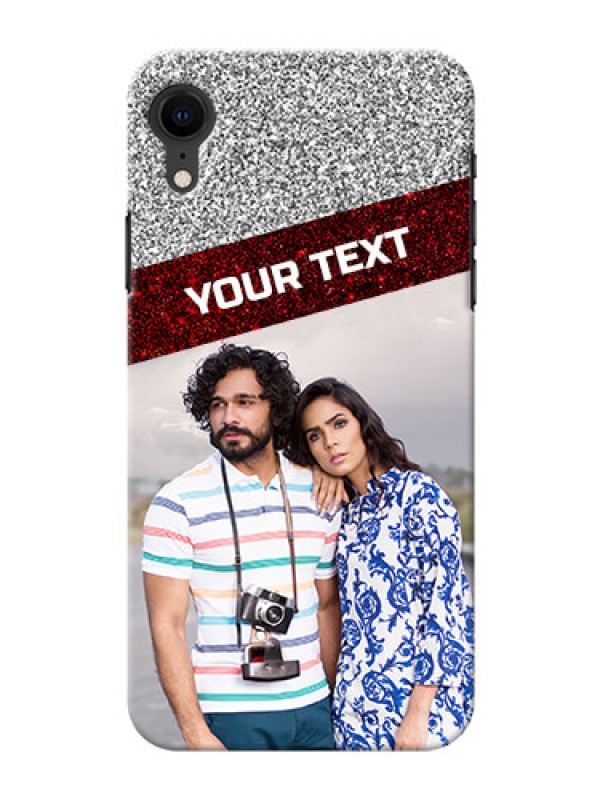 Custom Apple Iphone XR Mobile Cases: Image Holder with Glitter Strip Design