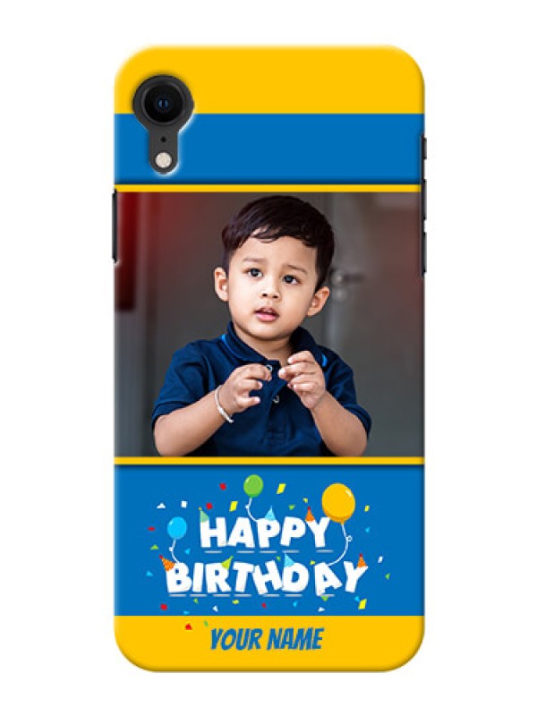Custom Apple Iphone XR Mobile Back Covers Online: Birthday Wishes Design