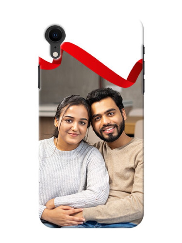 Custom Apple Iphone XR custom phone cases: Red Ribbon Frame Design