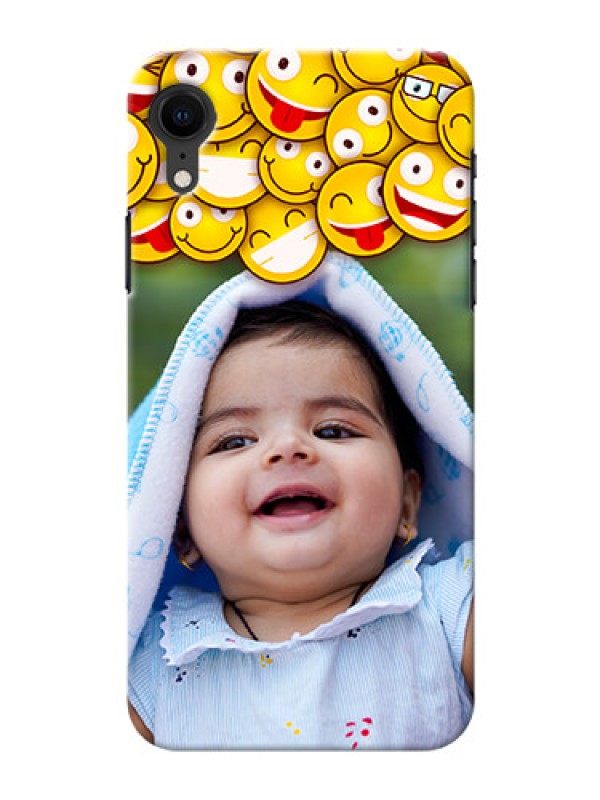 Custom Apple Iphone XR Custom Phone Cases with Smiley Emoji Design