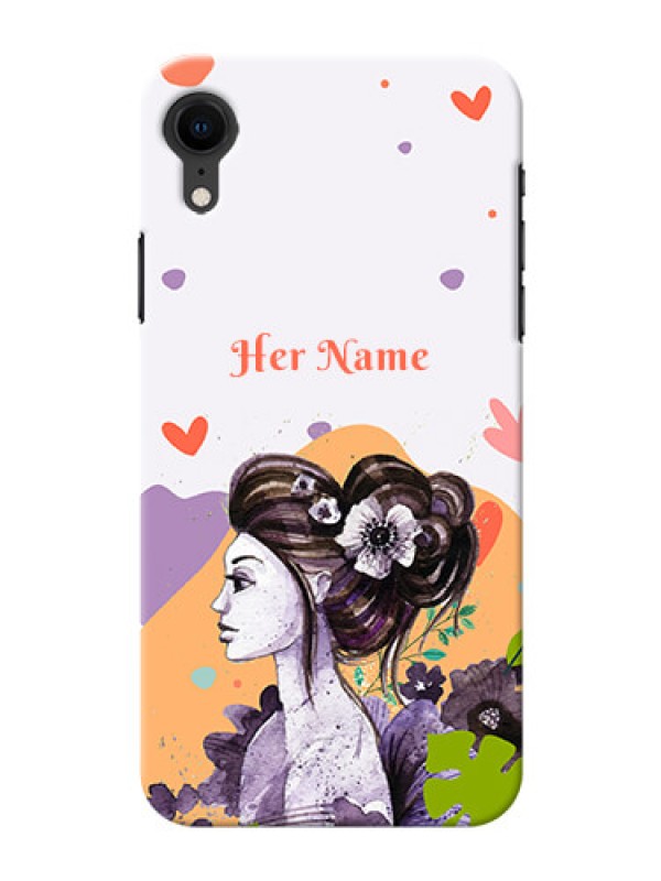 Custom iPhone Xr Custom Mobile Case with Woman And Nature Design
