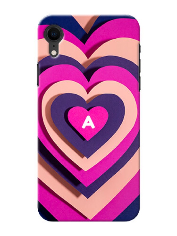 Custom iPhone Xr Custom Mobile Case with Cute Heart Pattern Design