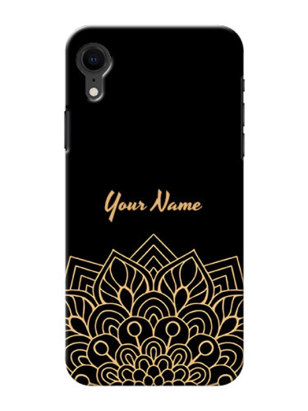 Custom iPhone Xr Back Covers: Golden mandala Design