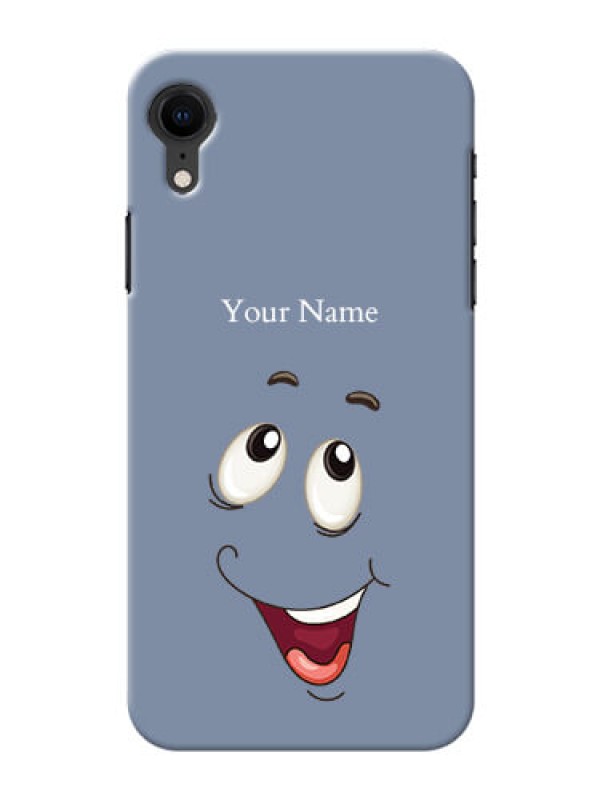 Custom iPhone Xr Phone Back Covers: Laughing Cartoon Face Design