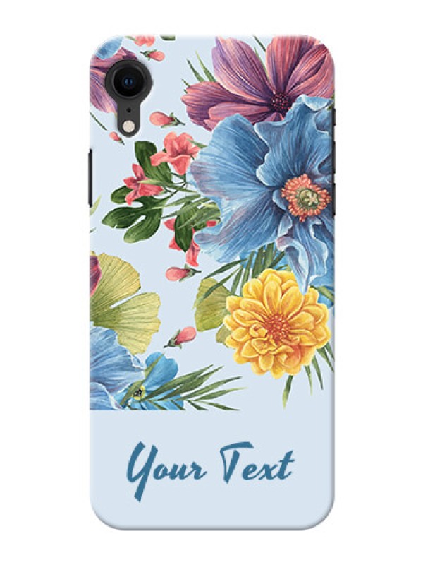 Custom iPhone Xr Custom Phone Cases: Stunning Watercolored Flowers Painting Design