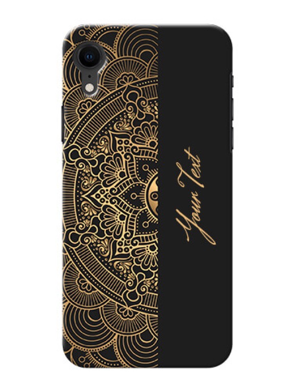 Custom iPhone Xr Back Covers: Mandala art with custom text Design