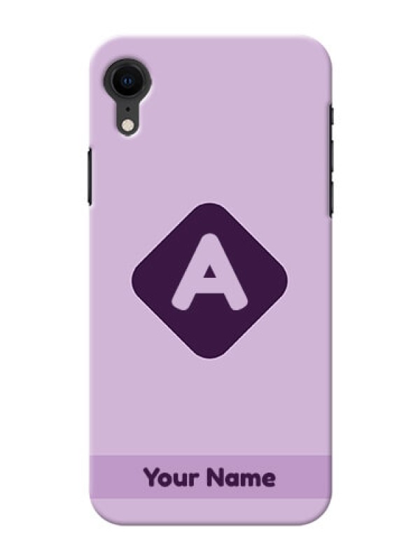Custom iPhone Xr Custom Mobile Case with Custom Letter in curved badge Design