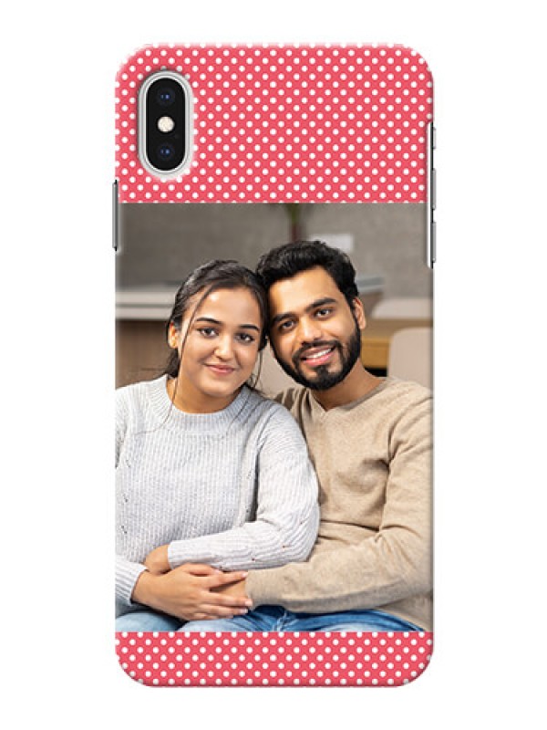 Custom iPhone XS Max Custom Mobile Case with White Dotted Design