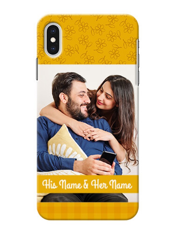 Custom iPhone XS Max mobile phone covers: Yellow Floral Design