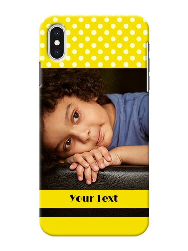Custom iPhone XS Max Custom Mobile Covers: Bright Yellow Case Design