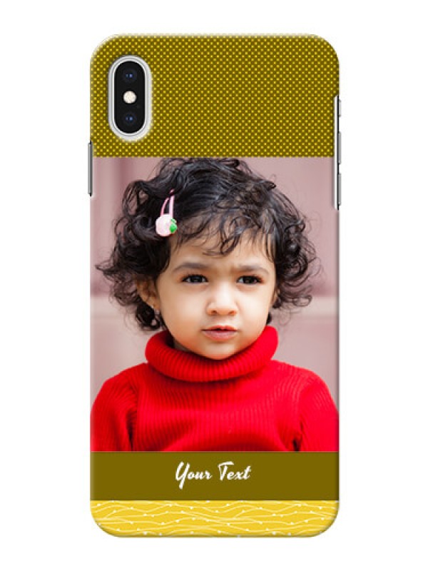 Custom iPhone XS Max custom mobile back covers: Simple Green Color Design