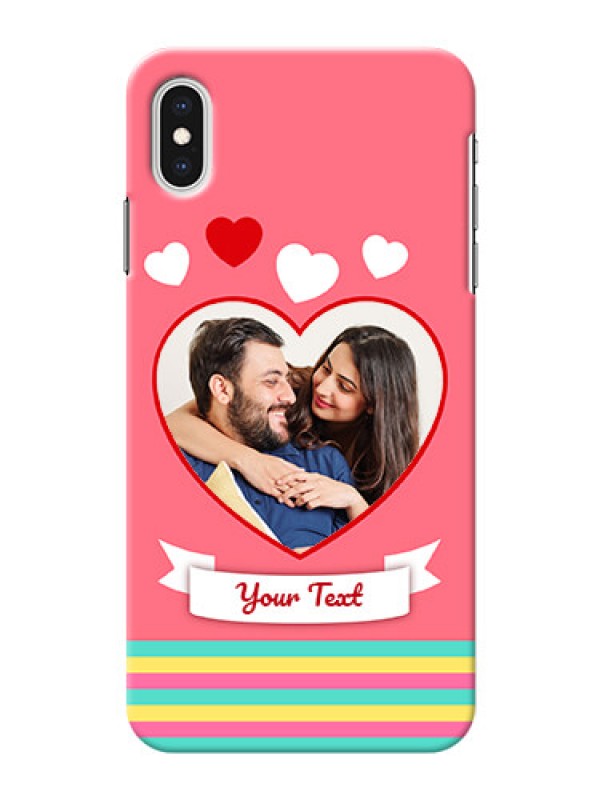 Custom iPhone XS Max Personalised mobile covers: Love Doodle Design