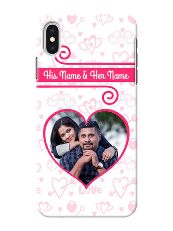 Custom iPhone XS Max Personalized Phone Cases: Heart Shape Love Design