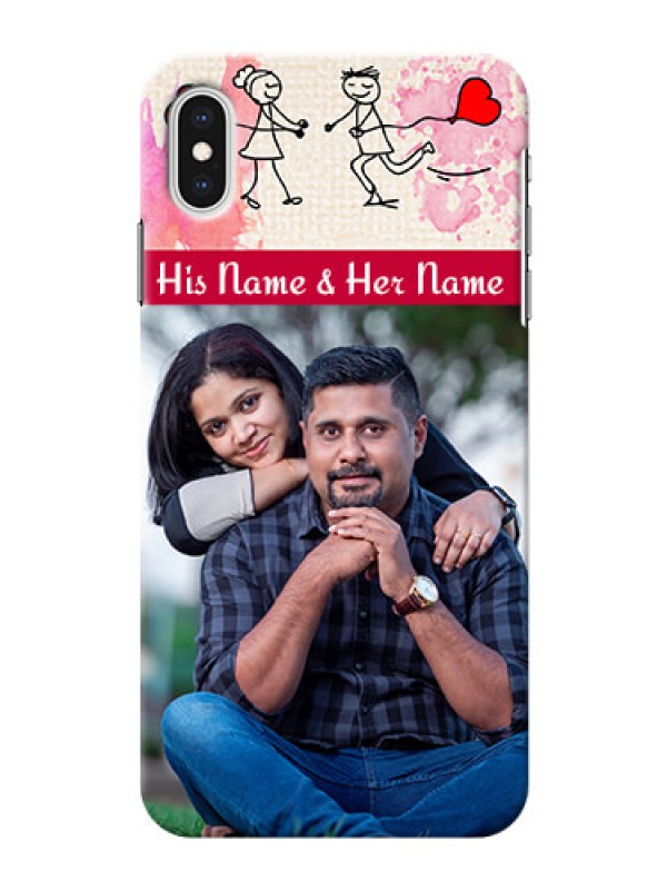 Custom iPhone XS Max phone back covers: You and Me Case Design