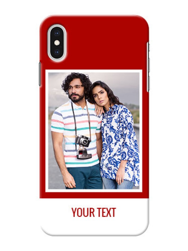 Custom iPhone XS Max mobile phone covers: Simple Red Color Design