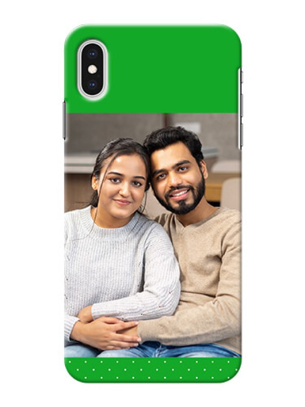 Custom iPhone XS Max Personalised mobile covers: Green Pattern Design