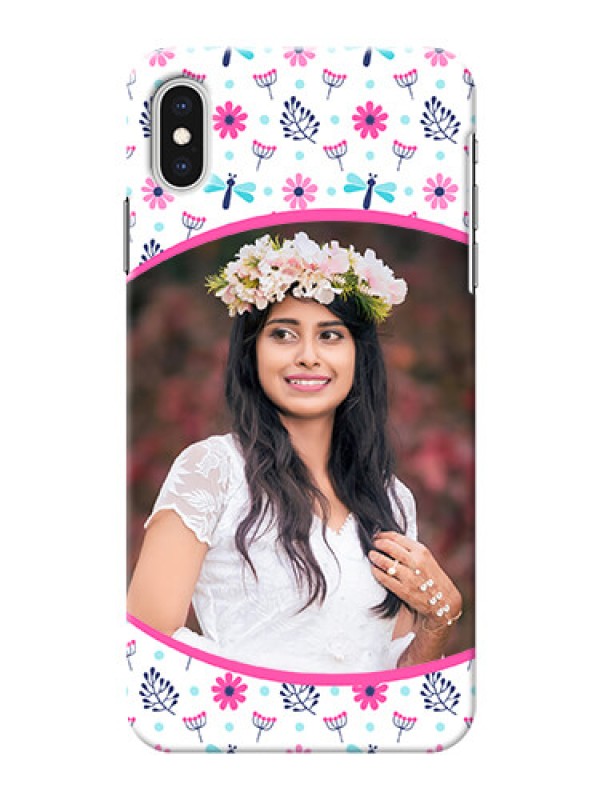Custom iPhone XS Max Mobile Covers: Colorful Flower Design