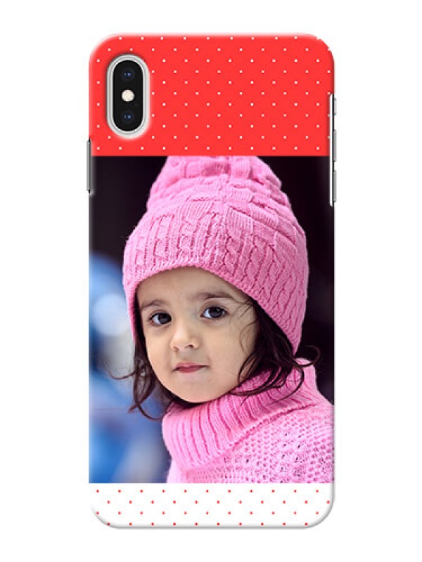 Custom iPhone XS Max personalised phone covers: Red Pattern Design