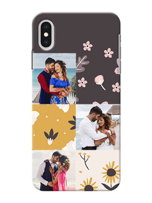 Custom iPhone XS Max phone cases online: 3 Images with Floral Design