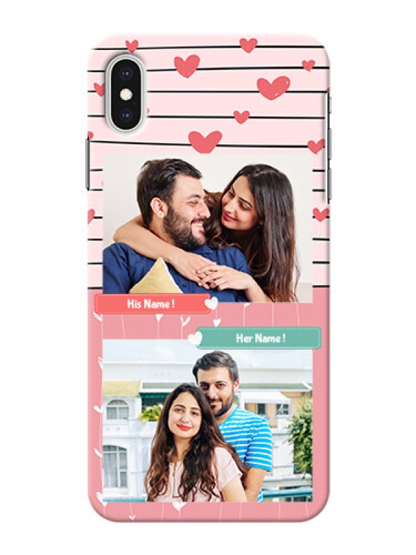 Custom iPhone XS Max custom mobile covers: Photo with Heart Design