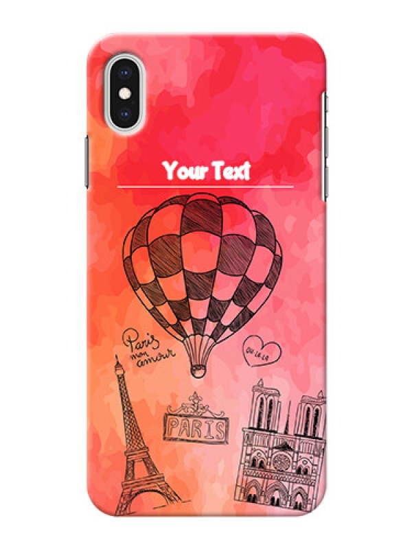 Custom iPhone XS Max Personalized Mobile Covers: Paris Theme Design