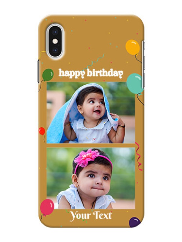 Custom iPhone XS Max Phone Covers: Image Holder with Birthday Celebrations Design