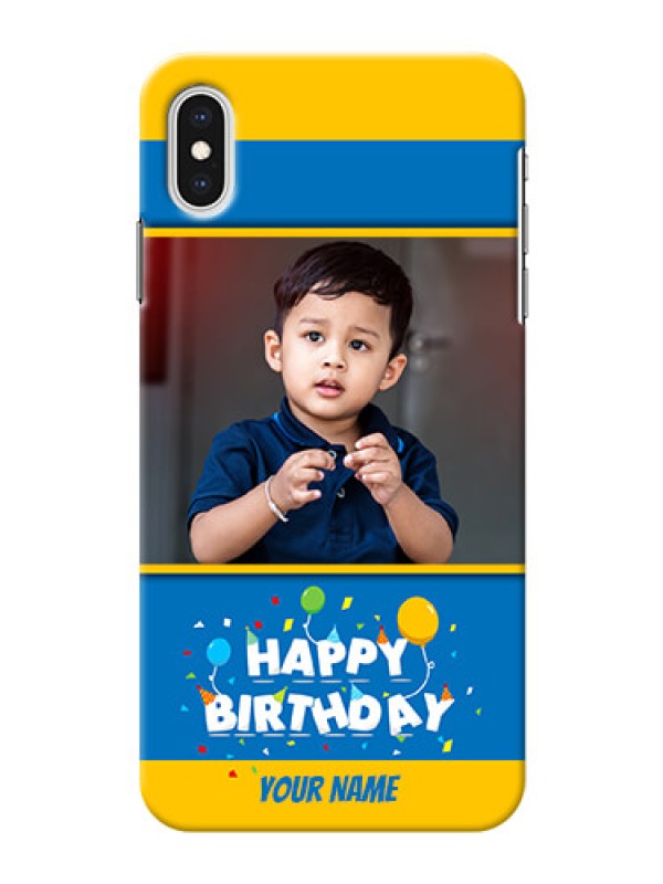 Custom iPhone XS Max Mobile Back Covers Online: Birthday Wishes Design