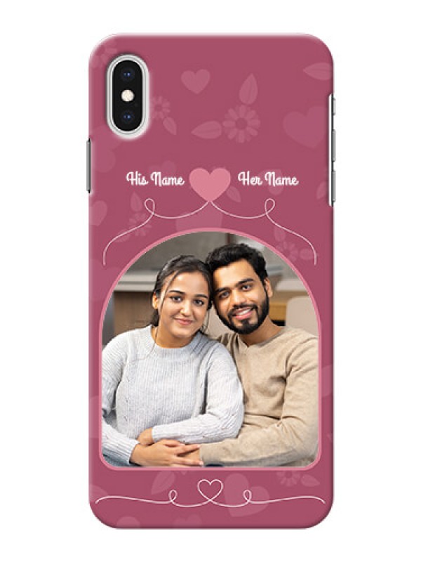 Custom iPhone XS Max mobile phone covers: Love Floral Design