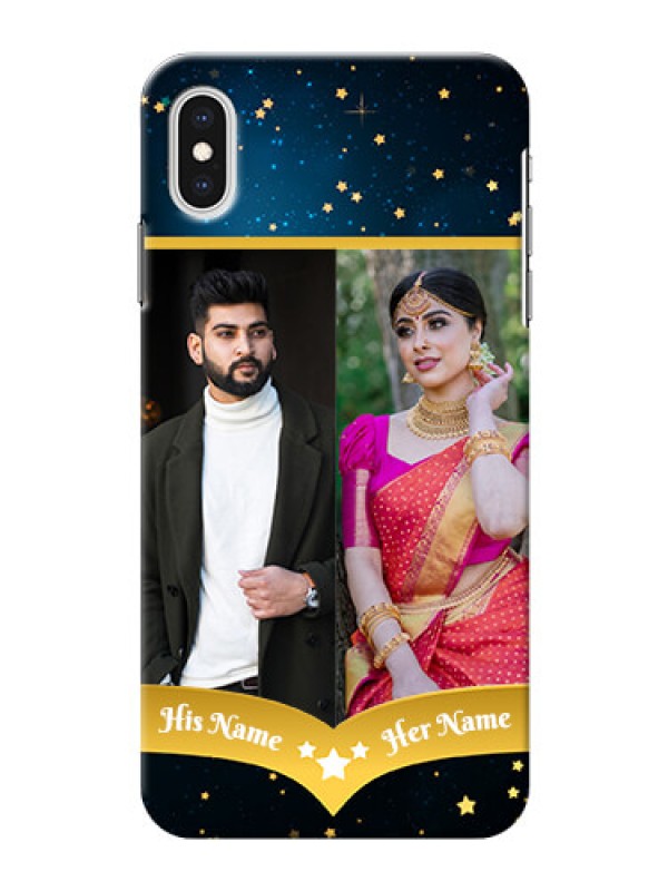 Custom iPhone XS Max Mobile Covers Online: Galaxy Stars Backdrop Design