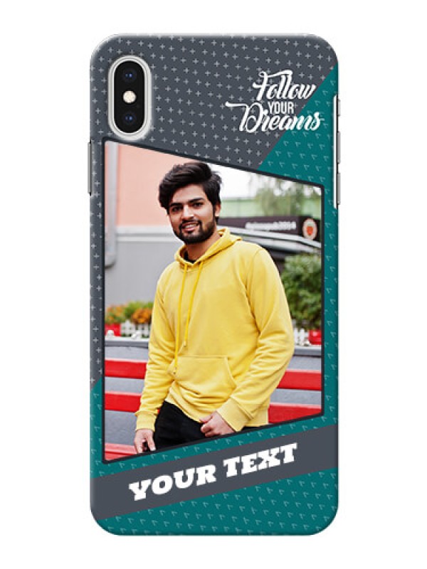 Custom iPhone XS Max Back Covers: Background Pattern Design with Quote