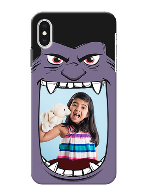 Custom iPhone XS Max Personalised Phone Covers: Angry Monster Design