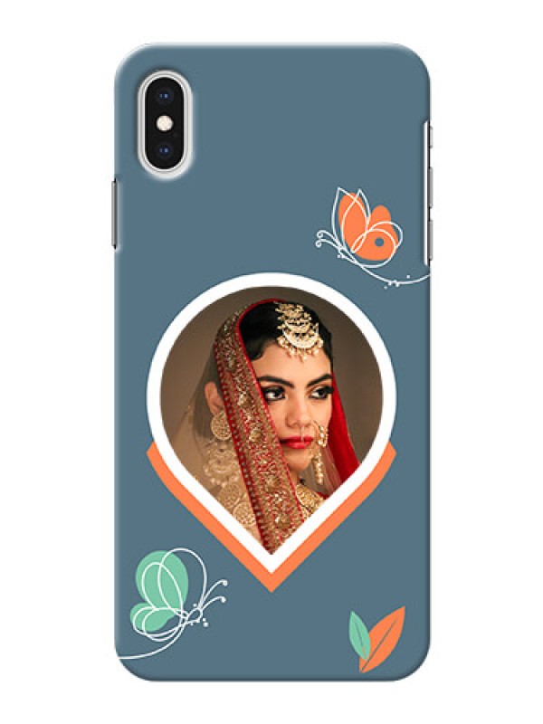 Custom iPhone Xs Max Custom Mobile Case with Droplet Butterflies Design