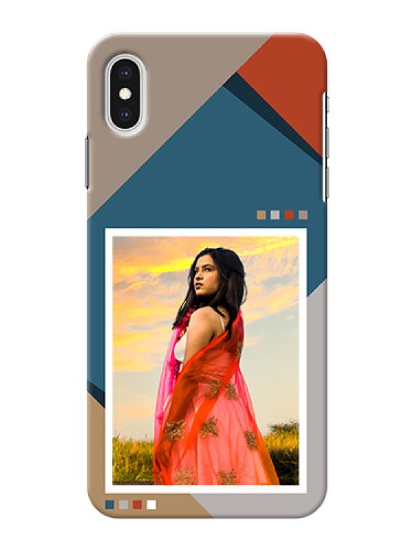 Custom iPhone Xs Max Mobile Back Covers: Retro color pallet Design